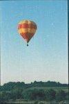 Hot Air Ballon flying over Old Sarum Salisbury 1990